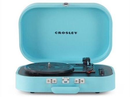 Gira-Discos Portátil Crosley Discovery Turquesa on Sale