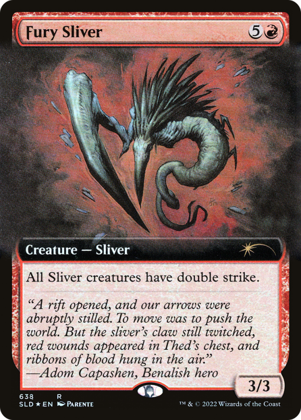 Fury Sliver (Extended Art) [Secret Lair Drop Promos] on Sale